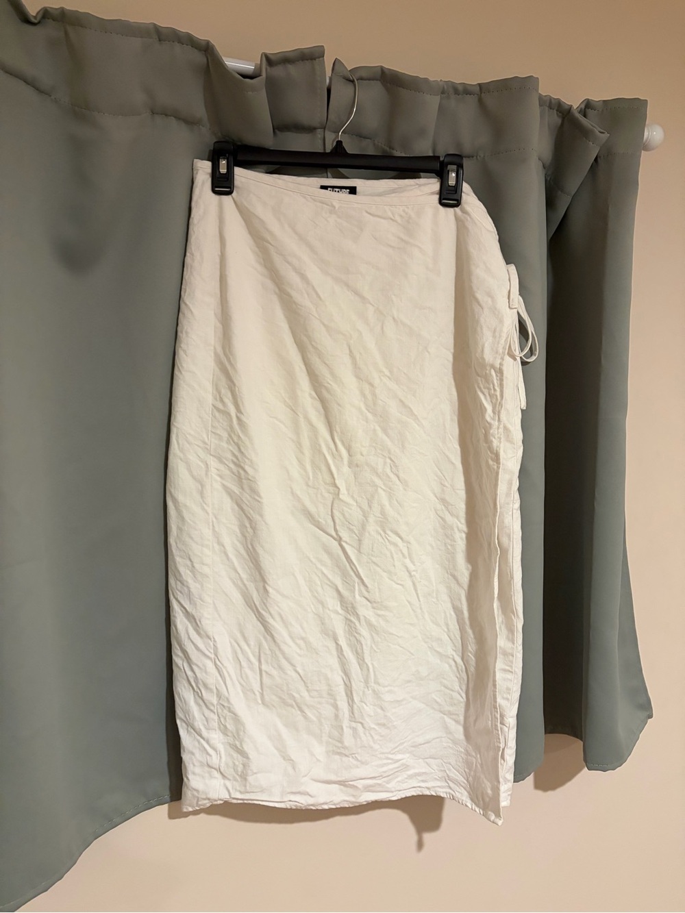 Classic White Wrap Midi Skirt